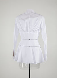 Openwork corset shirt - White
