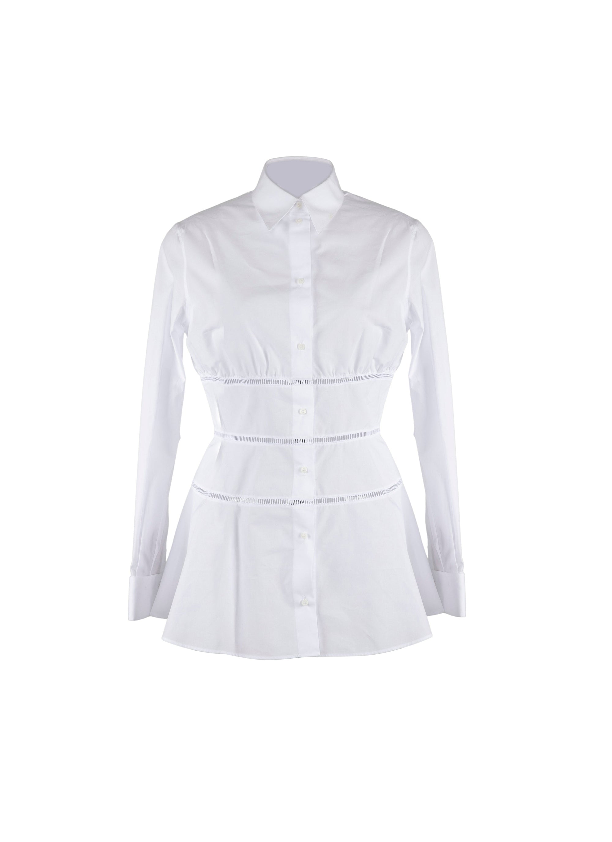 Openwork corset shirt - White