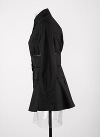 Chemise corset ajouré - Noir