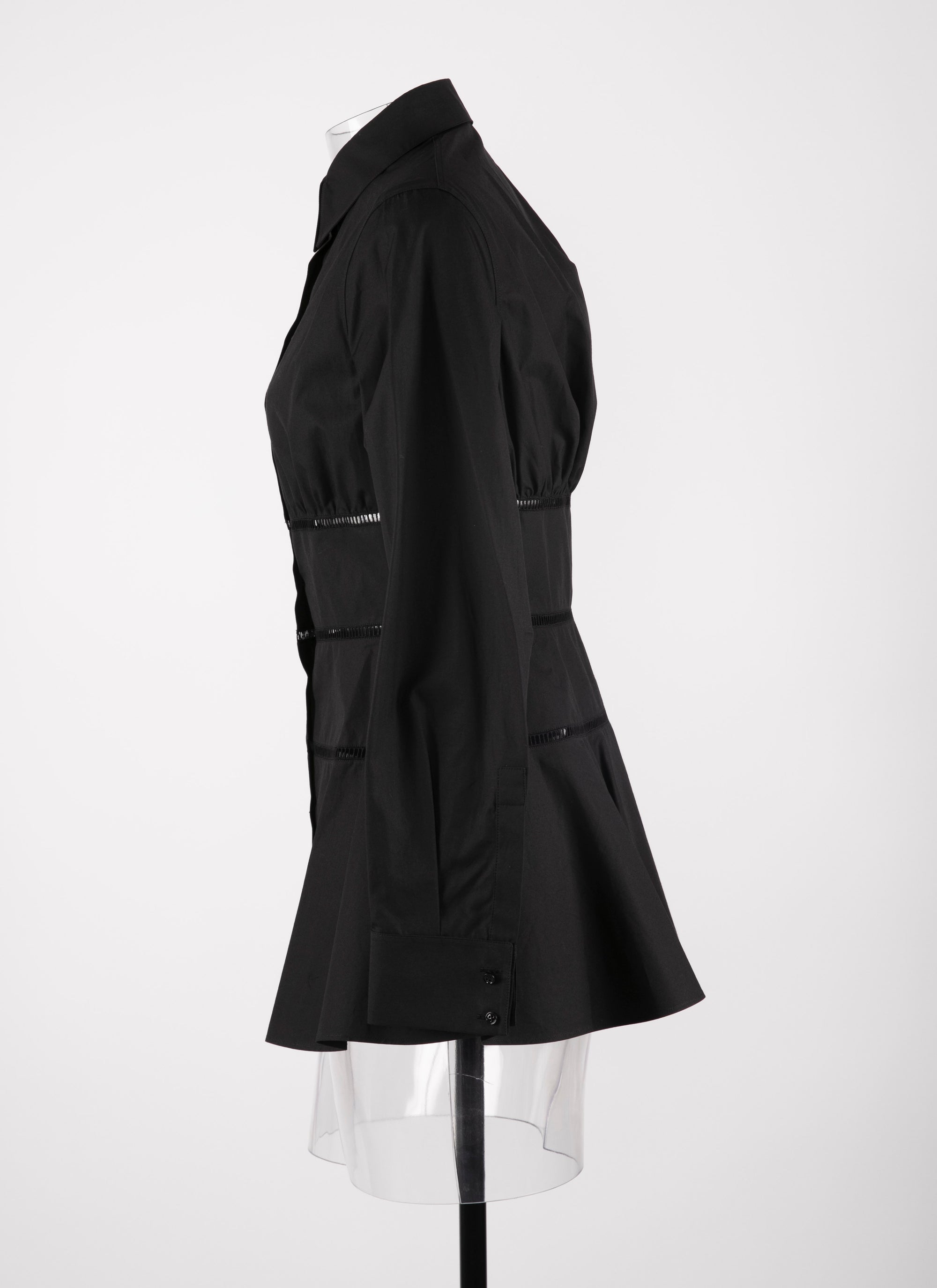 Chemise corset ajouré - Noir