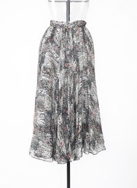 Silk floral skirt - Multicolour