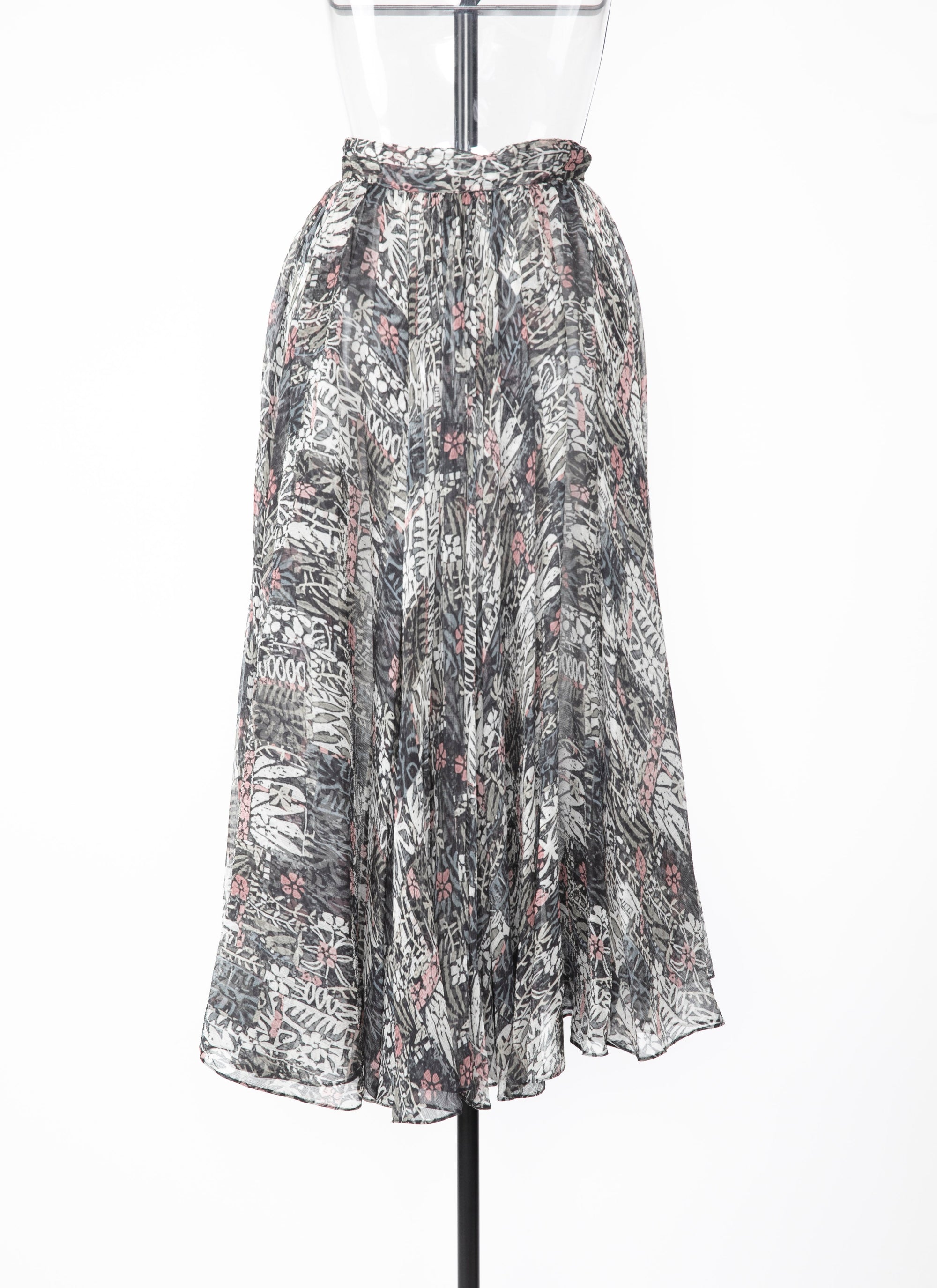 Silk floral skirt - Multicolour