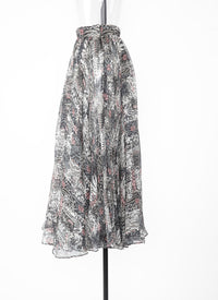 Silk floral skirt - Multicolour