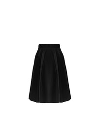Jupe courte à motif ajouré - Noir