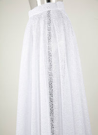 Perforated long skirt - Intense White