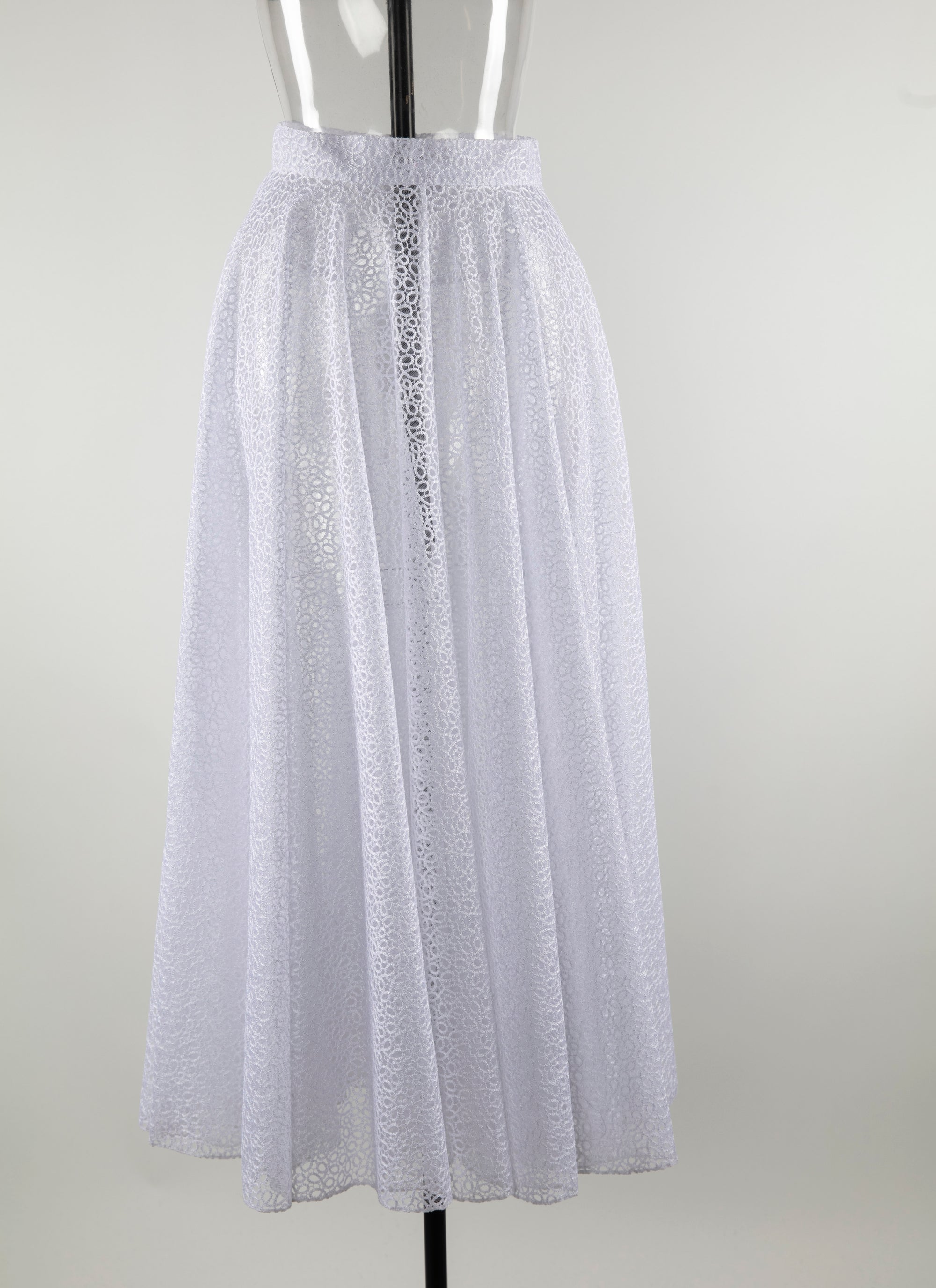Perforated long skirt - Intense White