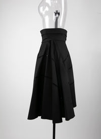 Jupe effet ceinture - Noir
