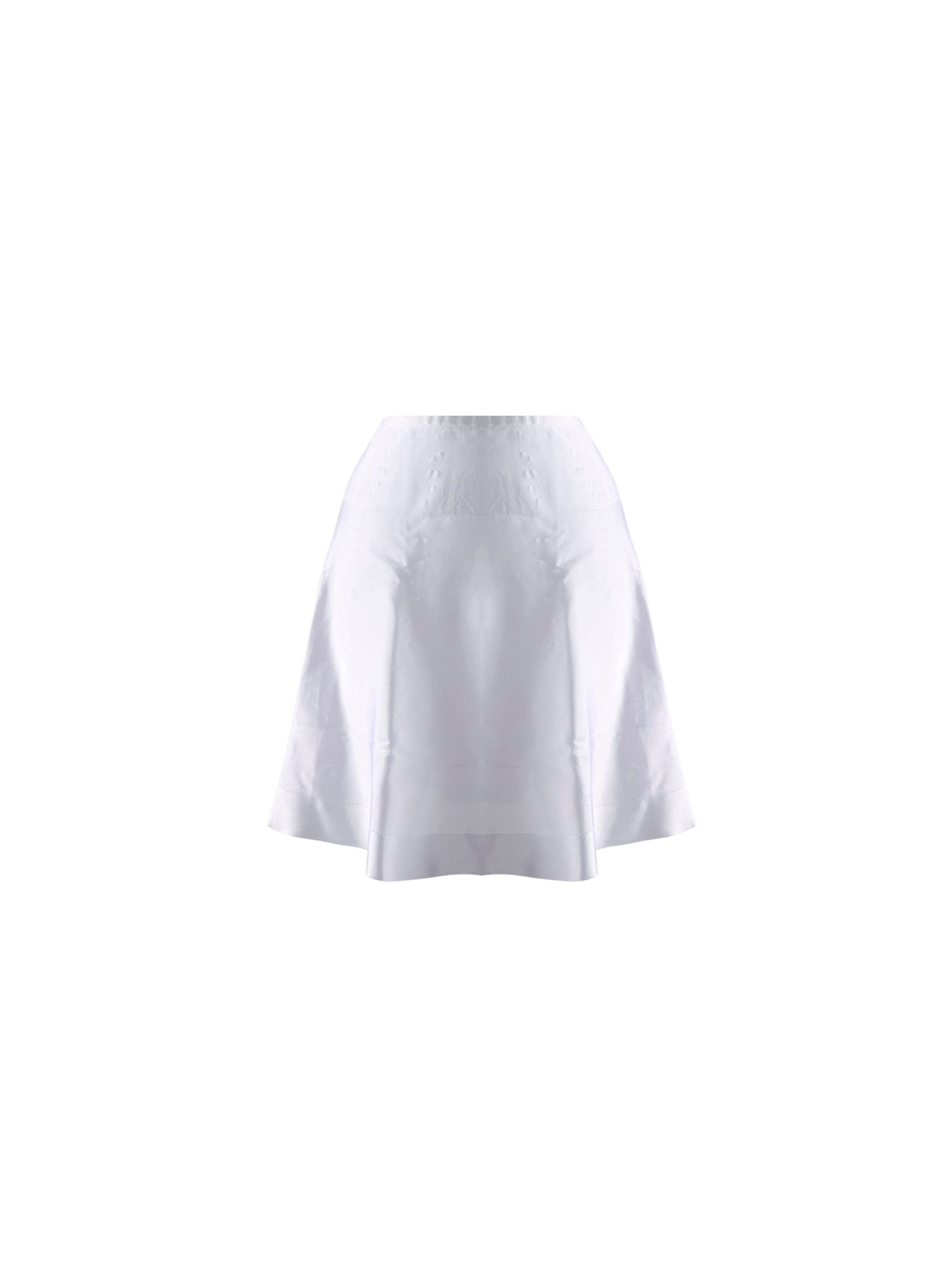 Fond de jupe courte unie transparente - Blanc