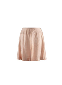 Sheer plain short skirt - Flesh Pink