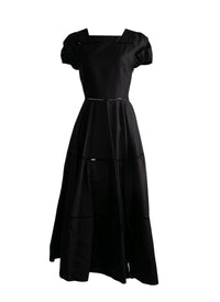 Robe à manches bouffantes - Noir