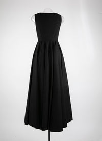 Robe longue sans manches - Noir