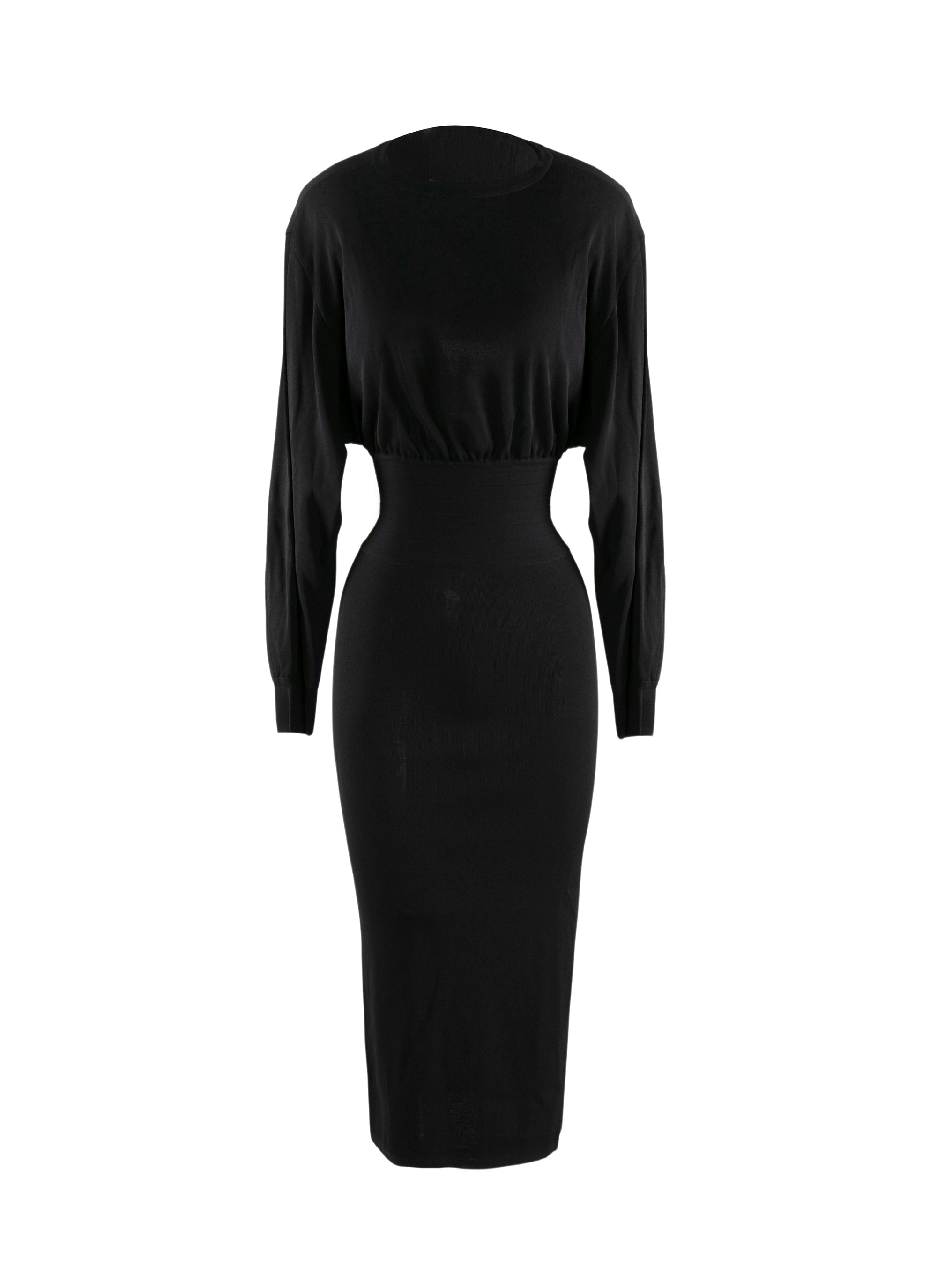 Robe à manches longues - Noir charbon