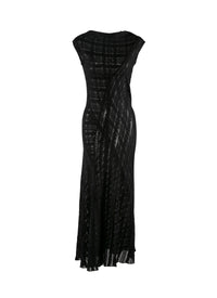 Robe longue à manches courtes - Noir