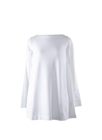 Long sleeve flowing top - White