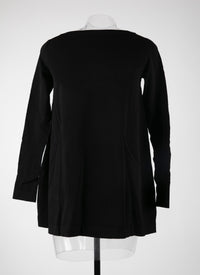 Long sleeve flowing top - Black intense