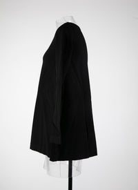 Long sleeve flowing top - Black intense