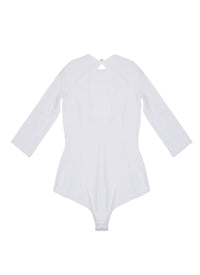 Body à manches 3/4 et dos exposé - Blanc