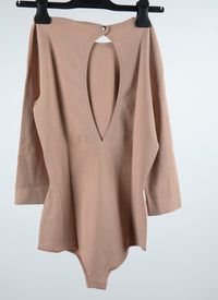 3/4 sleeve bodysuit - Flesh
