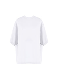 Oversized knitted jumper - White