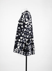 Oversized knitted cheetah jumper - Blue
