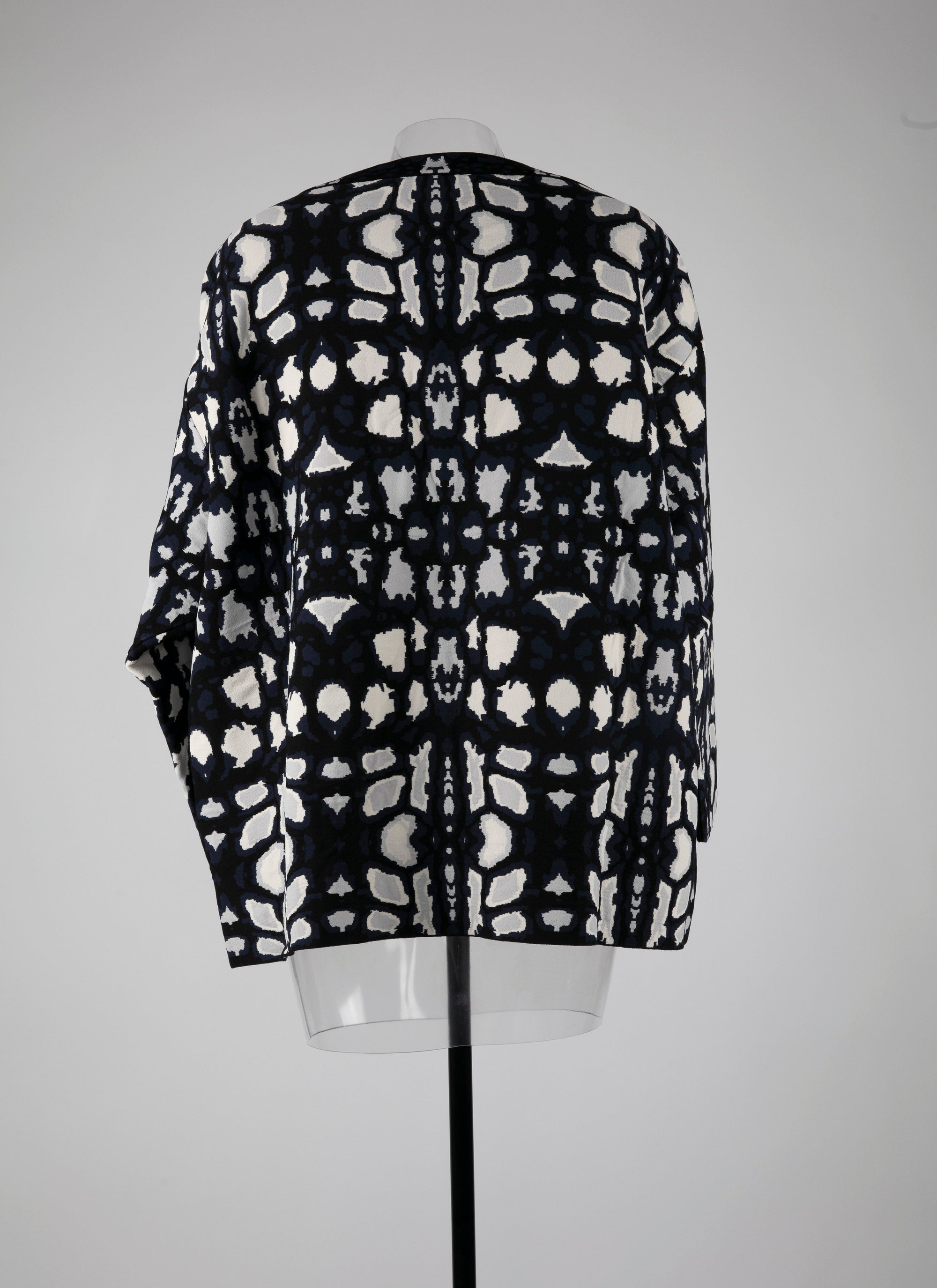 Oversized knitted cheetah jumper - Blue