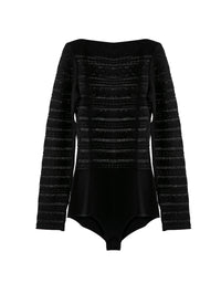 Psyche long sleeve bodysuit - Black