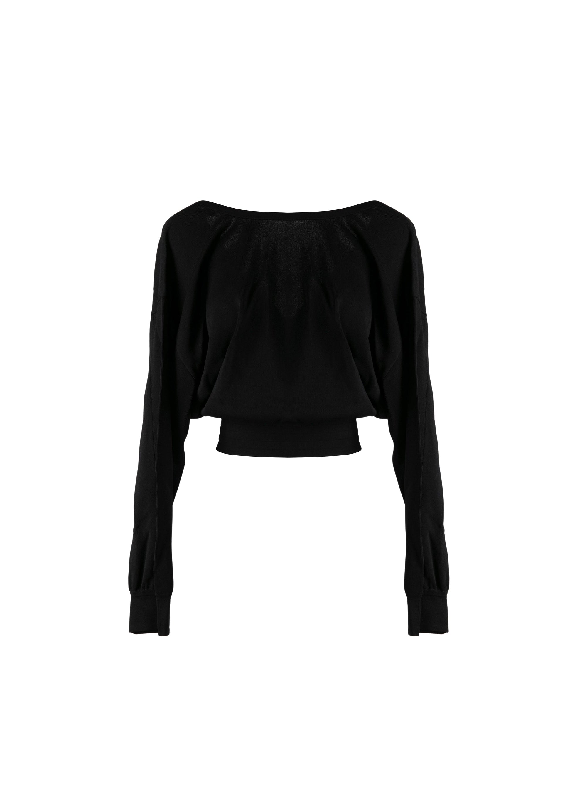 Pull à manches chauve-souris Iconique en maille - Noir