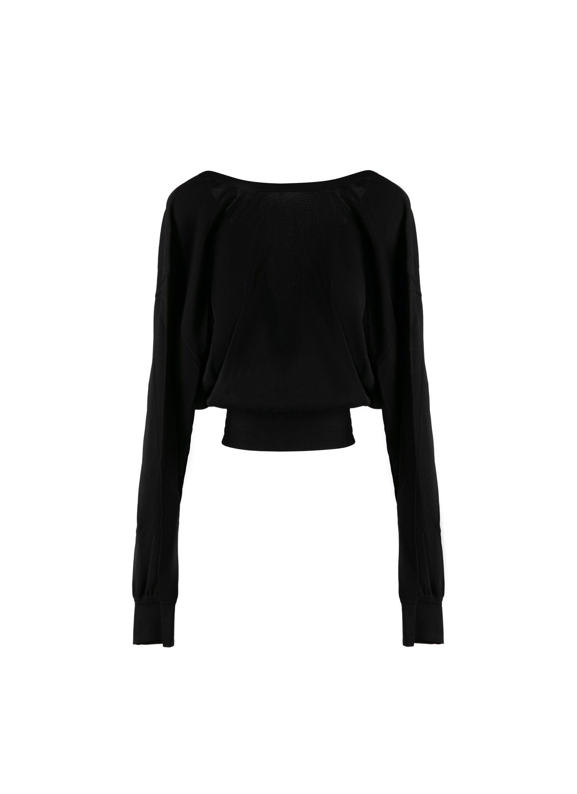 Pull à manches chauve-souris Iconique en maille - Noir