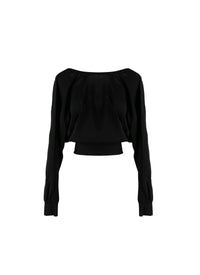 Iconic knitted bat-sleeve jumper - Black
