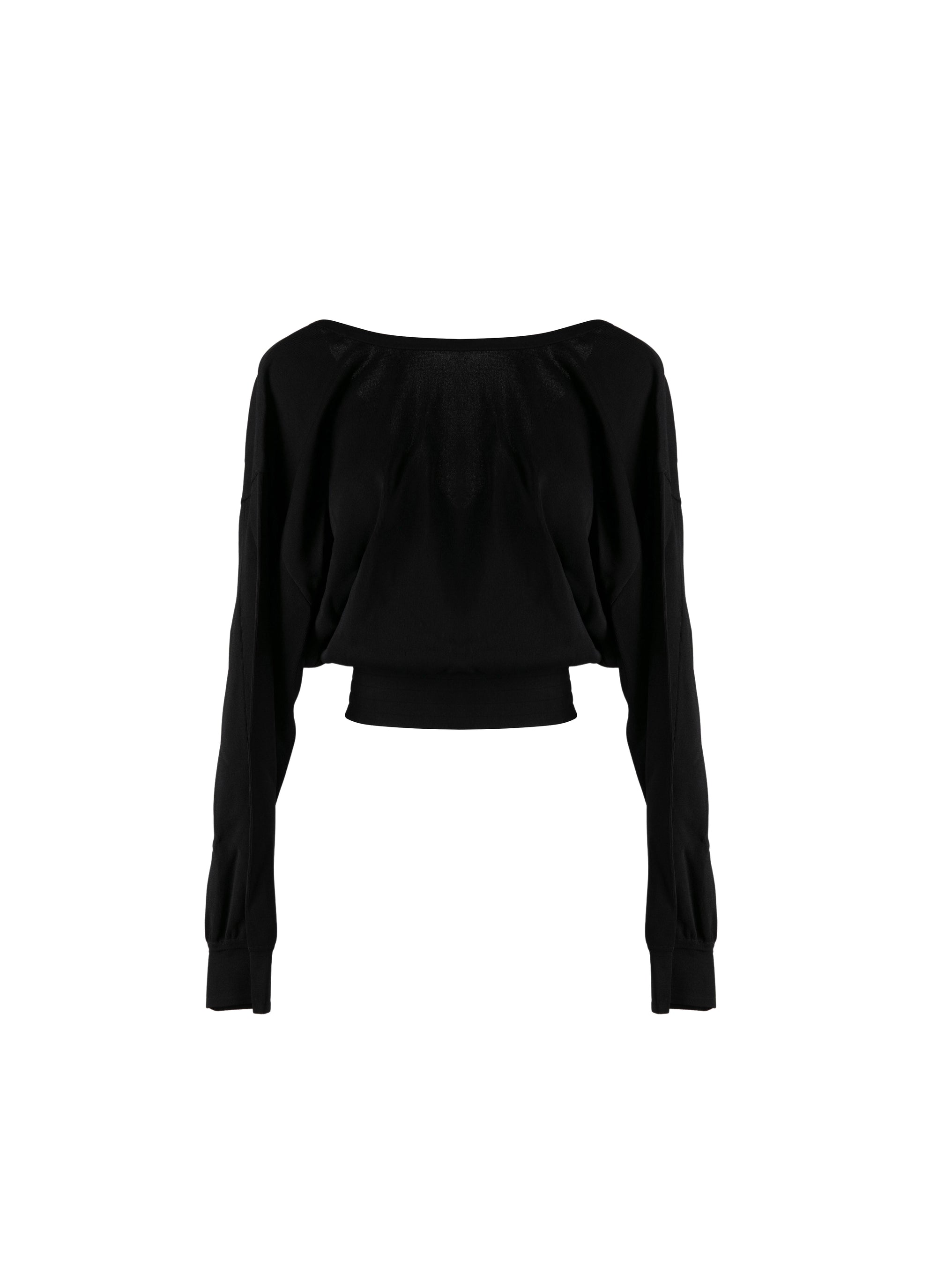 Iconic knitted bat-sleeve jumper - Black
