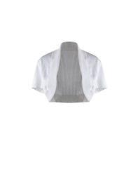 Bolero à manches courtes Psyche en maille - Blanc