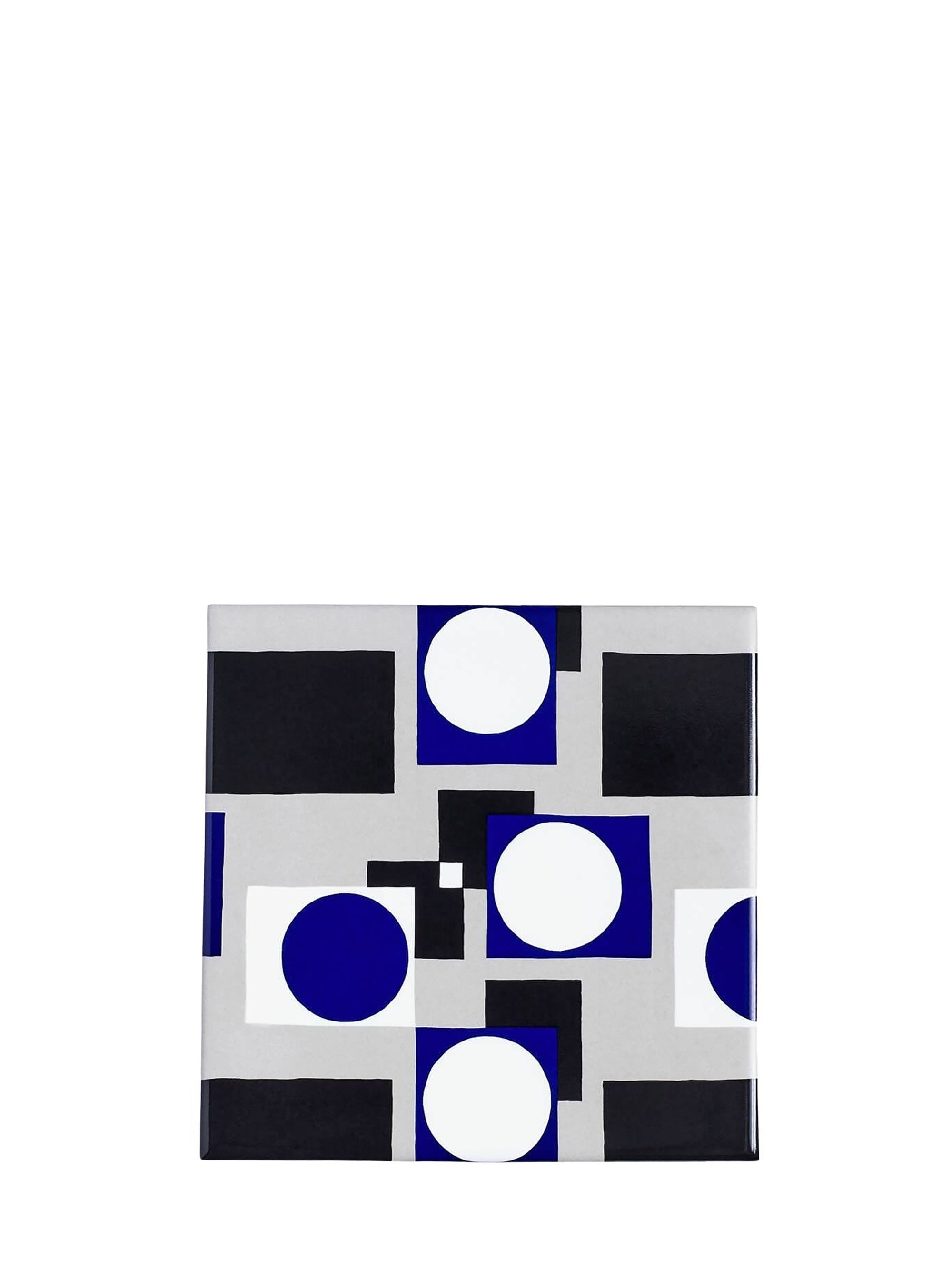 Socle Motif Bleu en céramique - Bleu