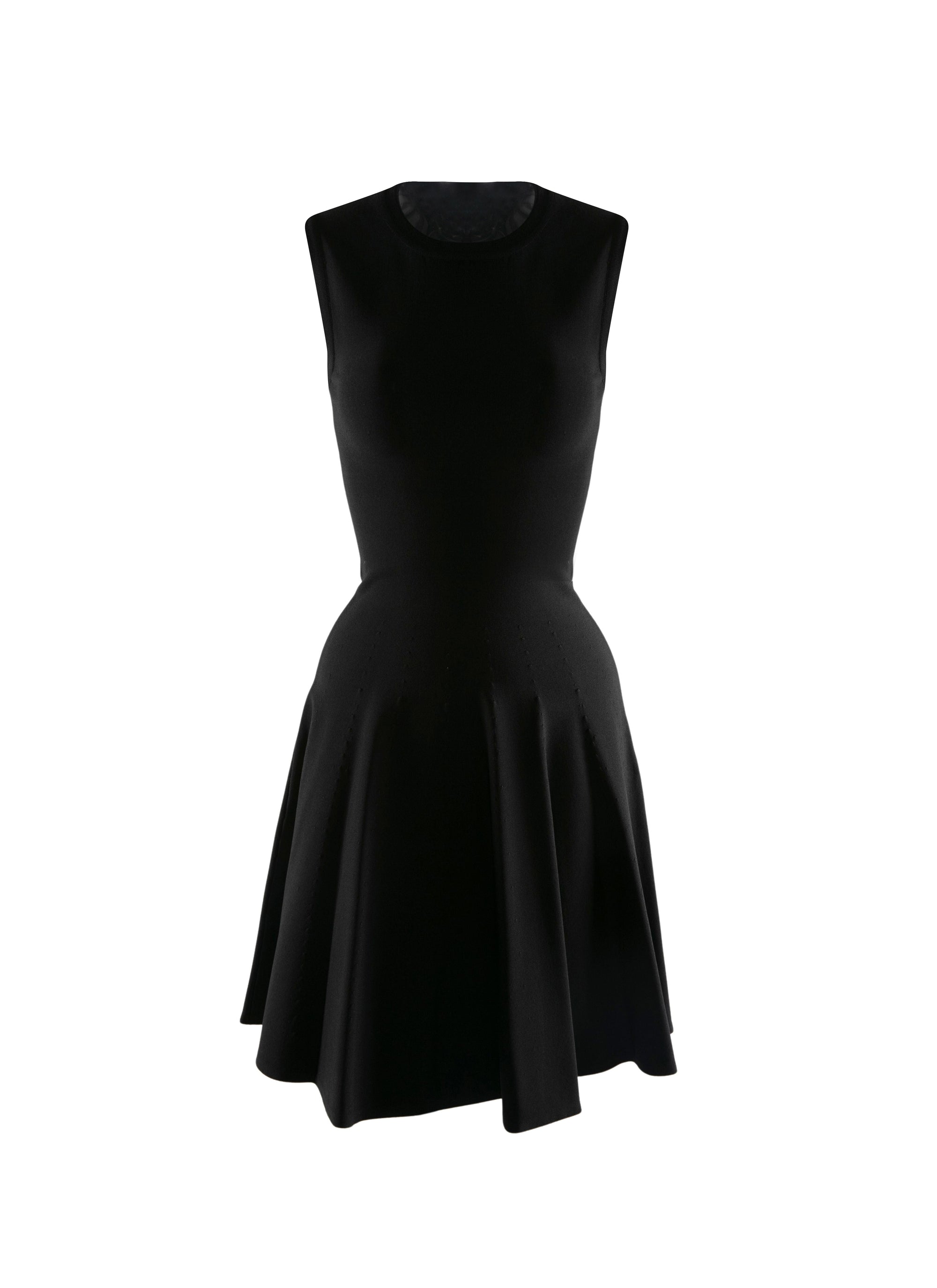 Uniform sleeveless dress - Black intense