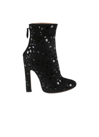 Patent leather 115 platform boots - Black & Black