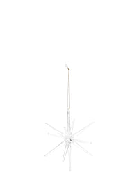 Hanging glass star - White