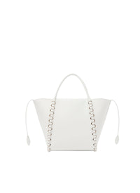 Leather shoulder bag Le Hige - Optic White