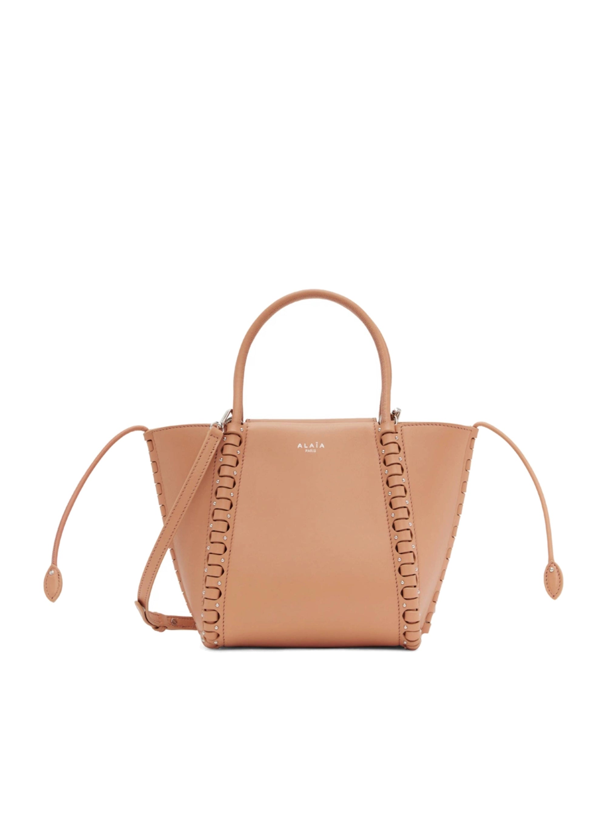Leather shoulder bag Le Hige - Antique Pink