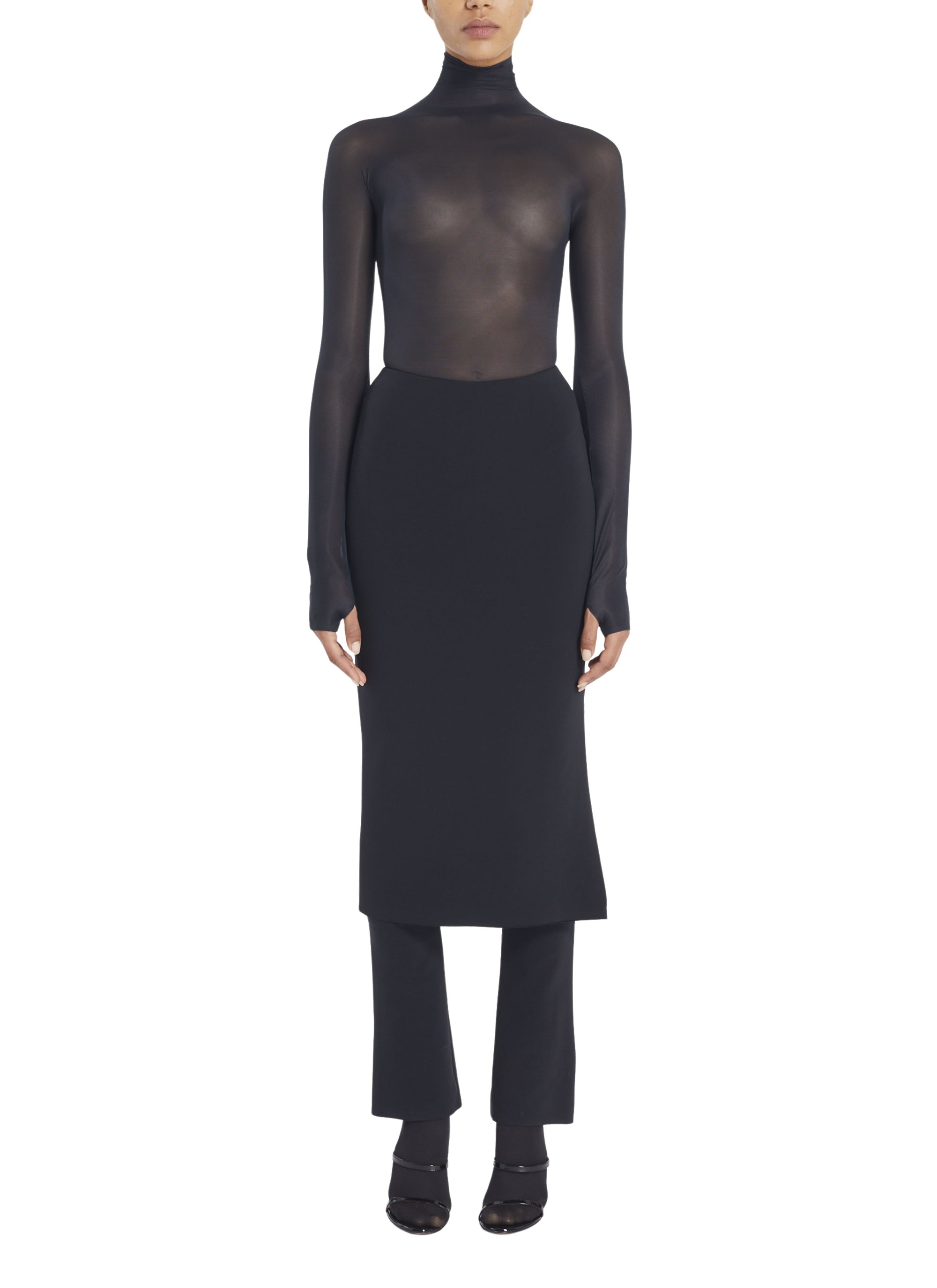 Double stretch canvas skirt and trousers - Black Alaïa