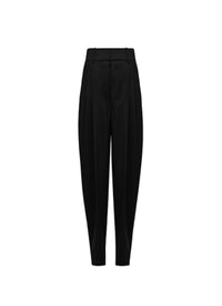 Loose-fitting wool herringbone trousers - Black Alaïa