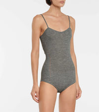Body sans manches à bretelles en cachemire - Gris chiné