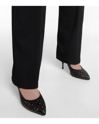 90 openwork leather court shoes - Black intense