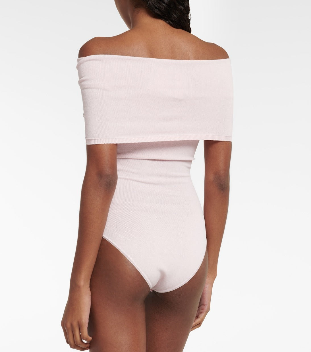 Bare Shoulders Bodysuit - Dragée Pink