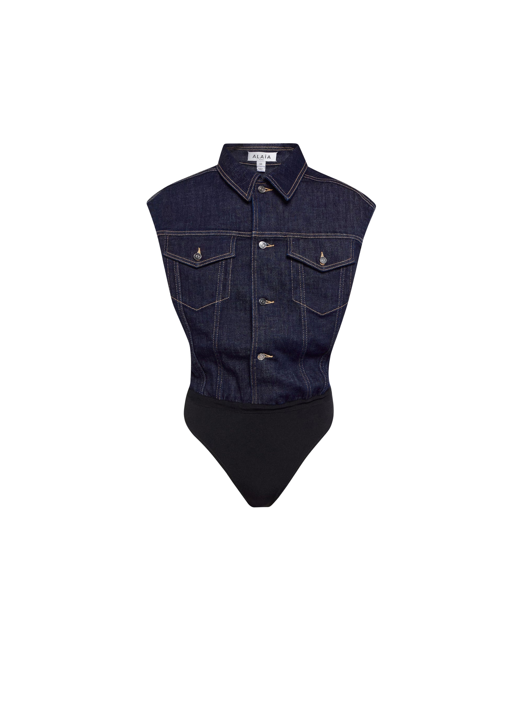 Stretch Denim Shirt Body - Blue Denim