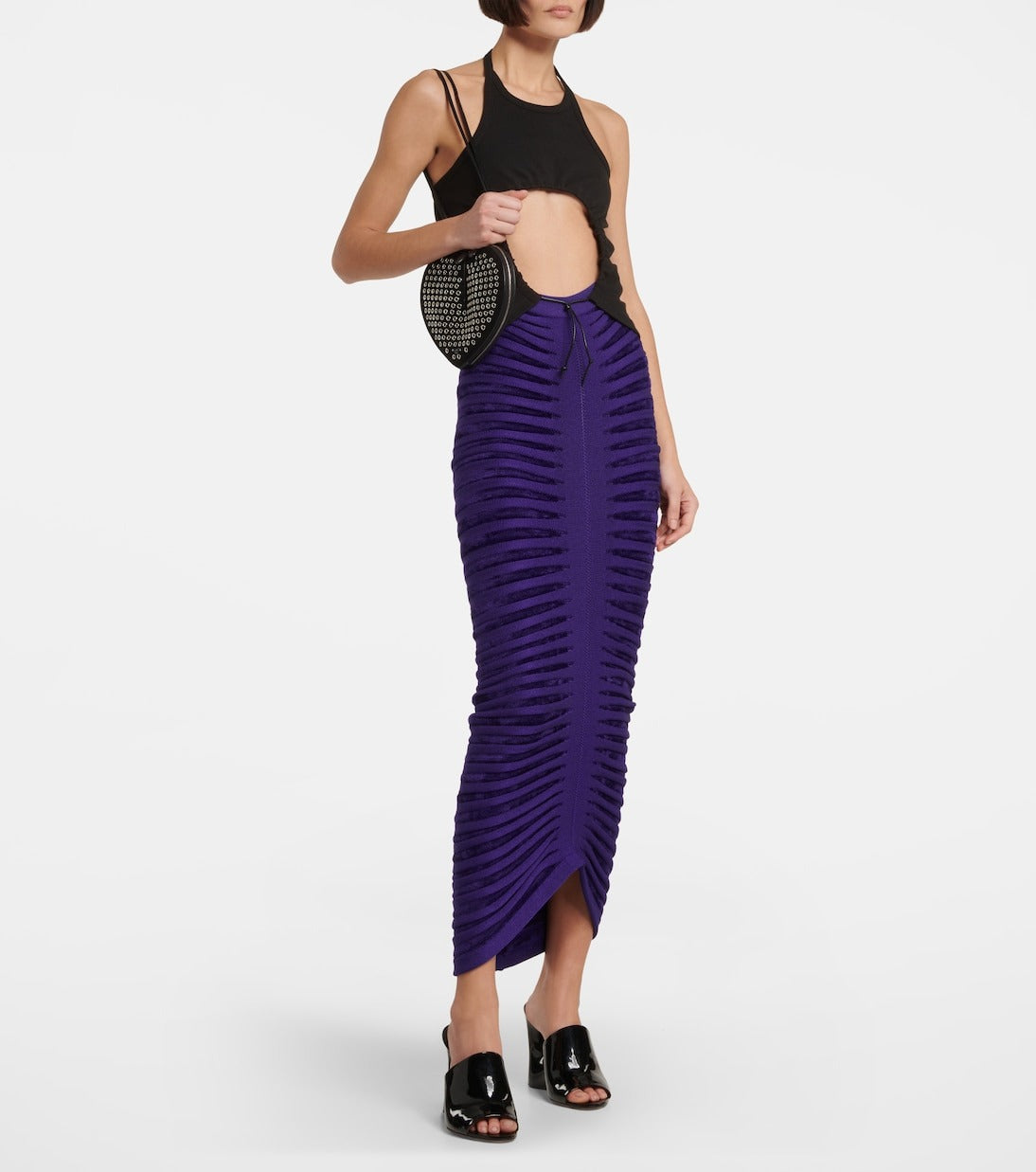 Ribbed tank top - Black Alaïa