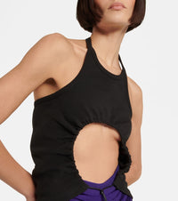 Ribbed tank top - Black Alaïa