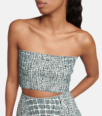 Brassière en jacquard croco - Blanc & Opaline