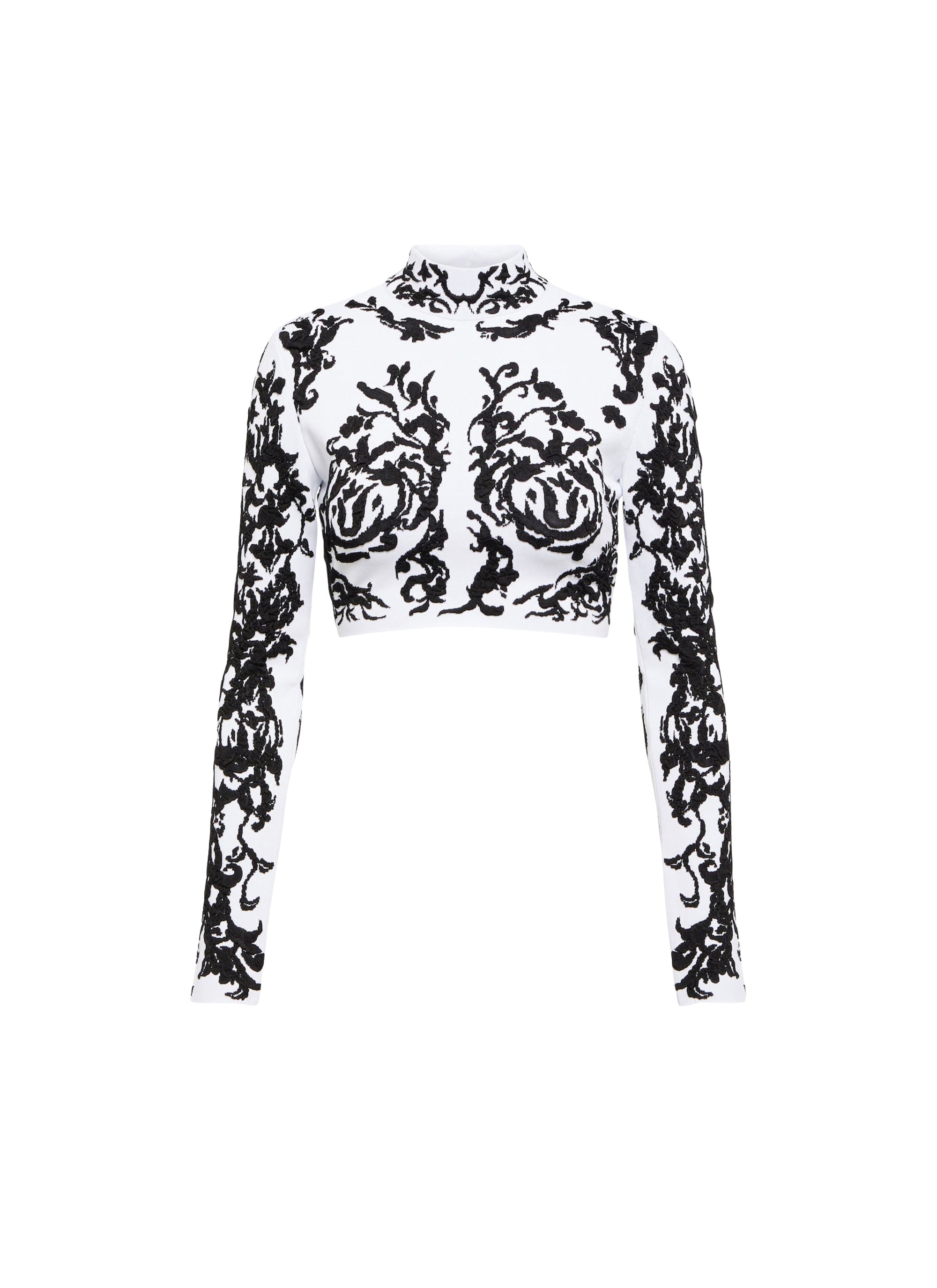 Calli Long Sleeve Top - White & Black