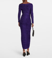 Long velvet skirt - Ultraviolet
