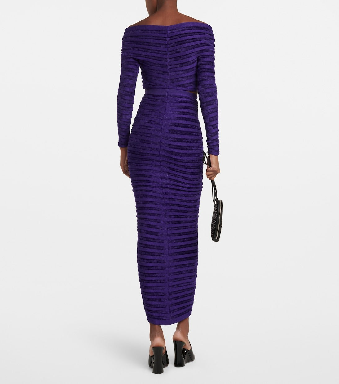 Long velvet skirt - Ultraviolet