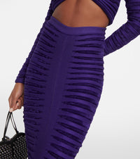 Long velvet skirt - Ultraviolet